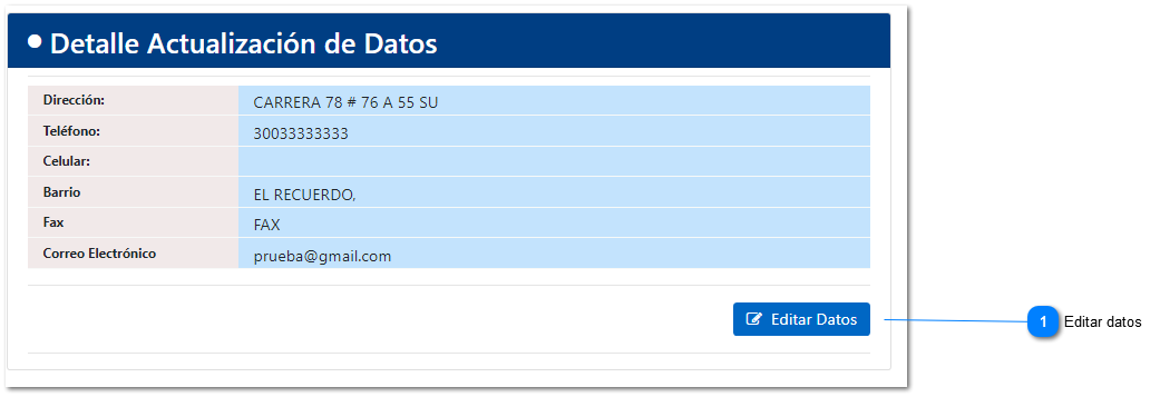Actualizar mis datos