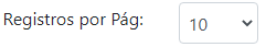 2. Registros por página
